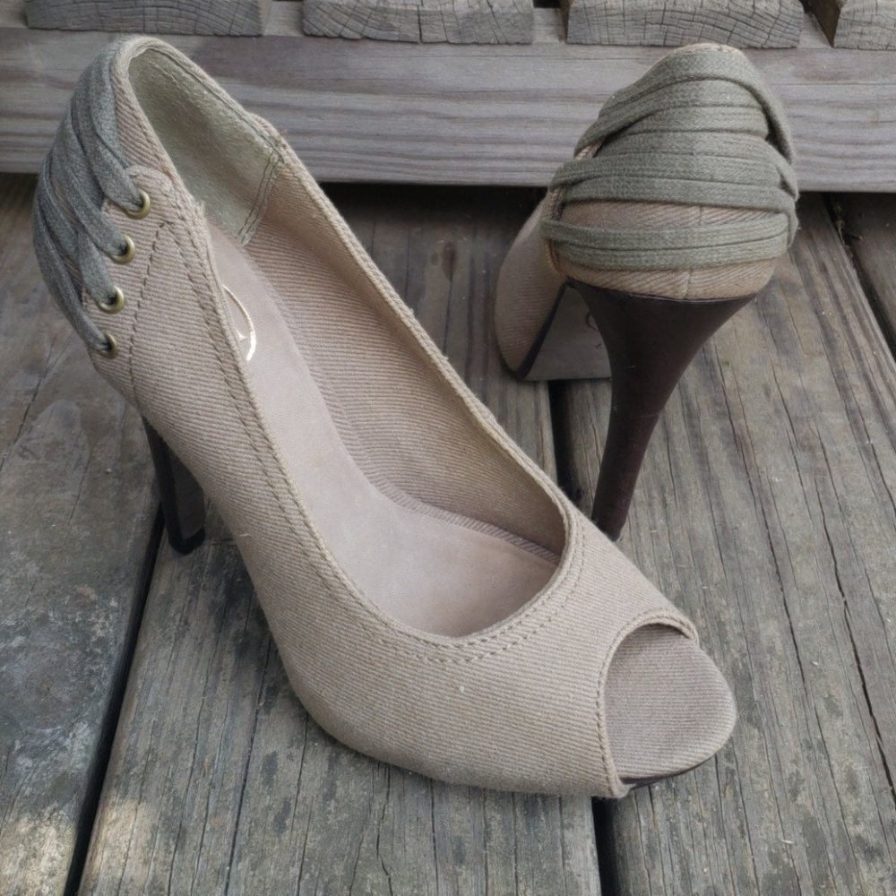 ASH Olive Green Womens Heel Size 7